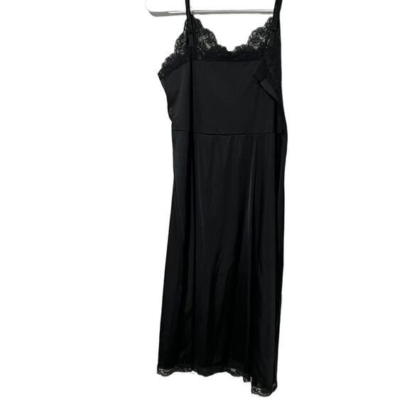 Vintage JCPenney Black Lace Slip 36/14 - Picture 2 of 10